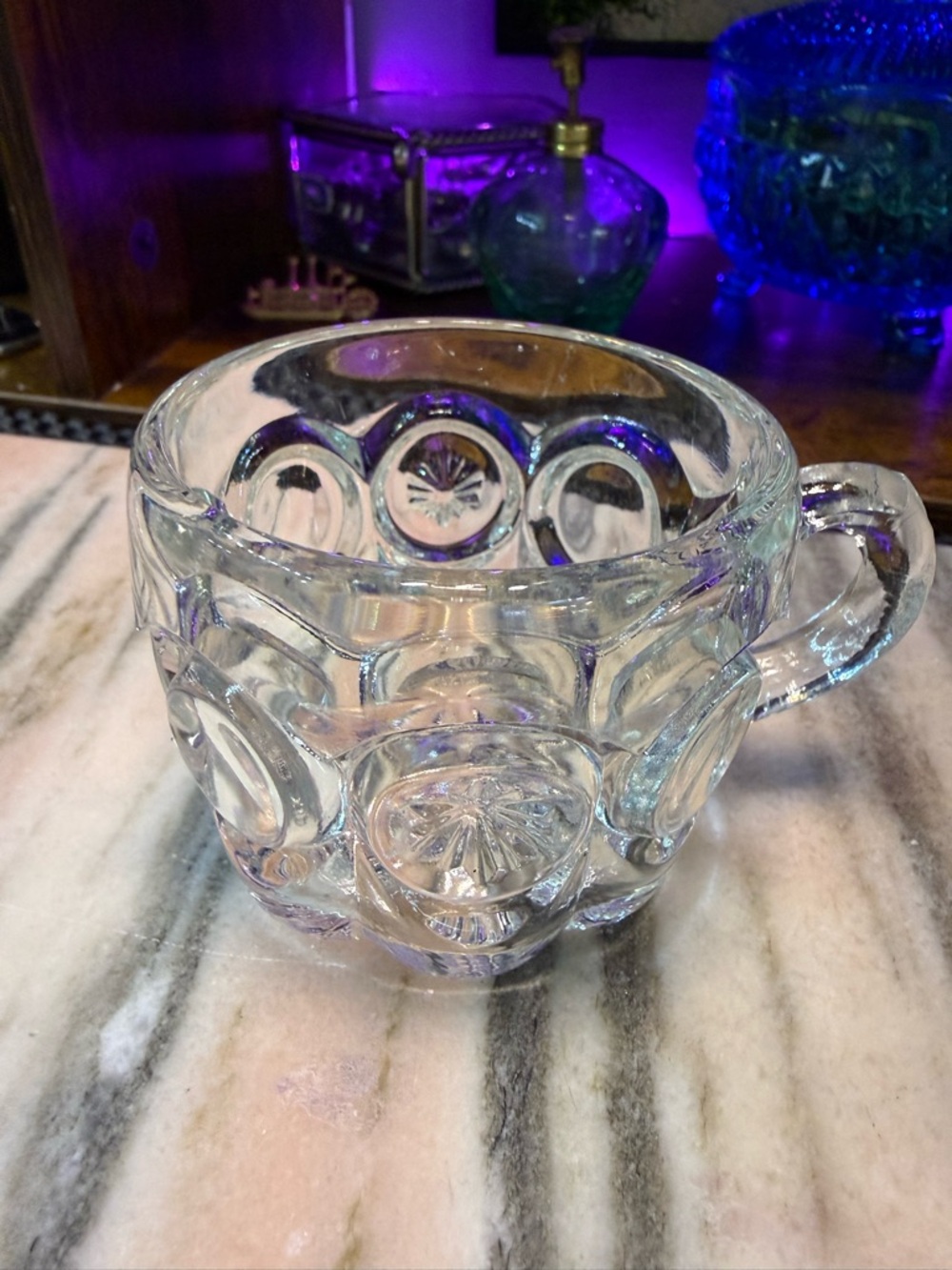Clear Moon & Stars vintage espresso cup